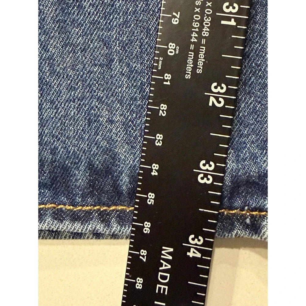 Levis 501 Original Fit Mens Blue Jeans W42 L34 Medium Wash Straight Denim